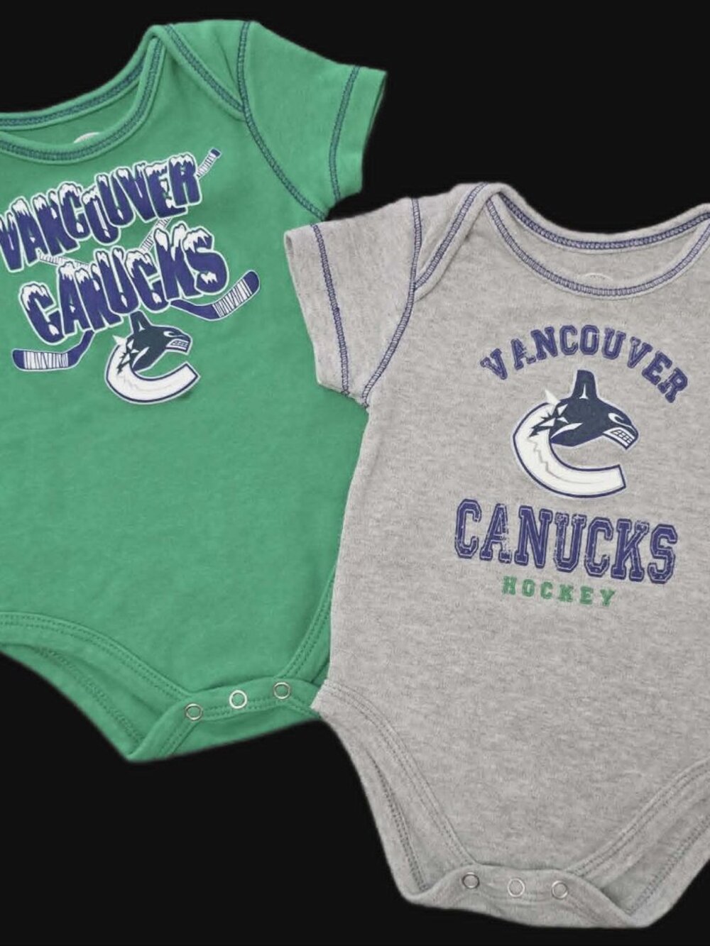 Vancouver Canucks Infant Bodysuit Bundle 3/6M Set of 2